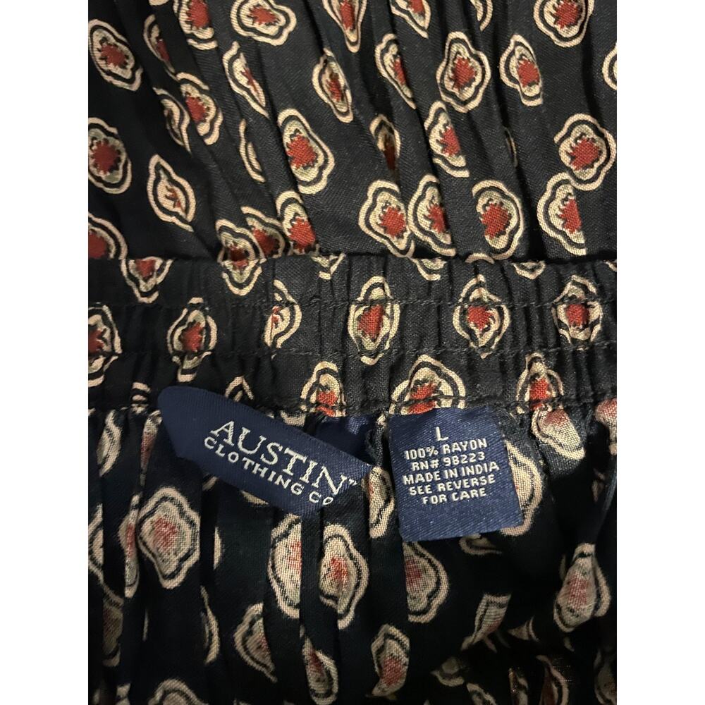 Austin Clothing Co Skirt Womens Large Multicolor Floral Pleated Maxi Boho Y2K - Picture 3 of 6